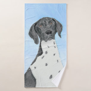 German Shorthaired Pointer Painting - Original Art Bath Towel Set