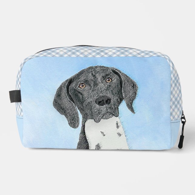 German Shorthaired Pointer Painting Original Art Dopp Kit (Front)
