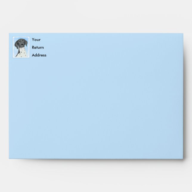 German Shorthaired Pointer Painting - Original Art Envelope (Front)