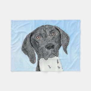 German Shorthaired Pointer Painting - Original Art Fleece Blanket