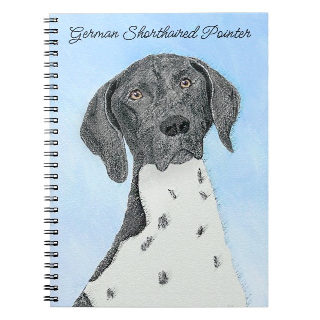 German Shorthaired Pointer Painting - Original Art Notebook (Front)
