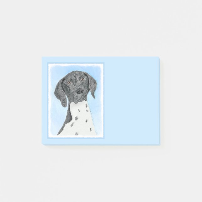 German Shorthaired Pointer Painting - Original Art Post-it Notes (Front)