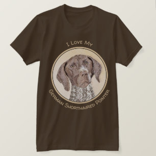 German Shorthaired Pointer Painting - Original Art T-Shirt