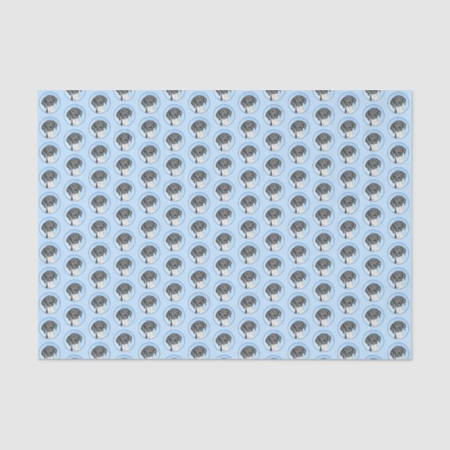 German Shorthaired Pointer Painting - Original Art Tissue Paper (Front)