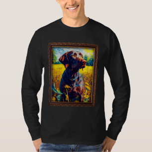 German Shorthaired Pointer Painting Sunflower Flow T-Shirt