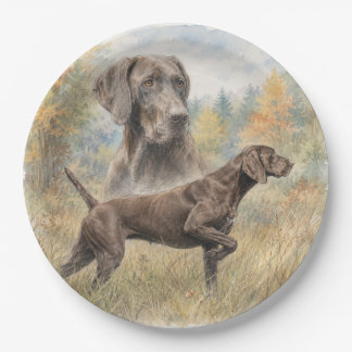German Shorthaired Pointer  Paper Plate