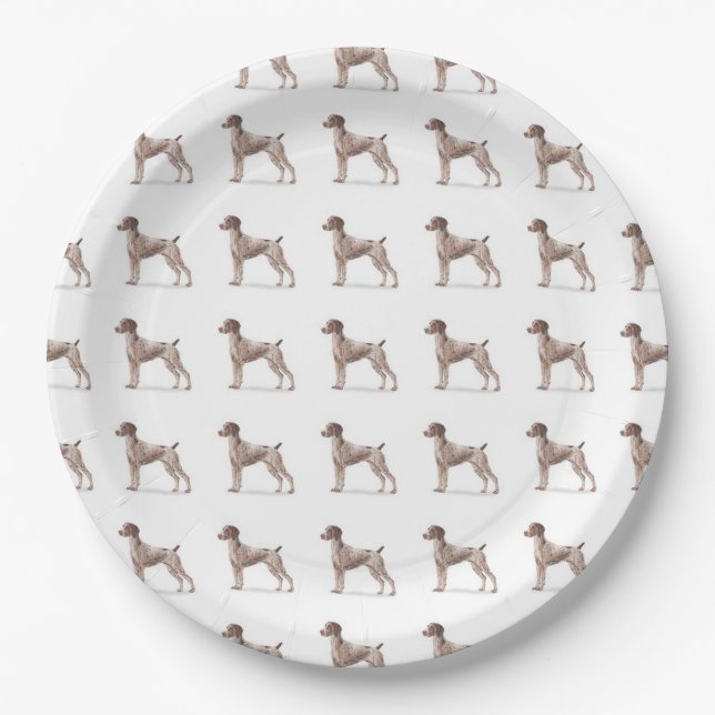 German Shorthaired Pointer Paper Plate (Front)