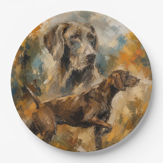German Shorthaired Pointer  Paper Plate (Front)