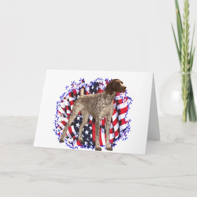 German Shorthaired Pointer Patriot Card (Front)