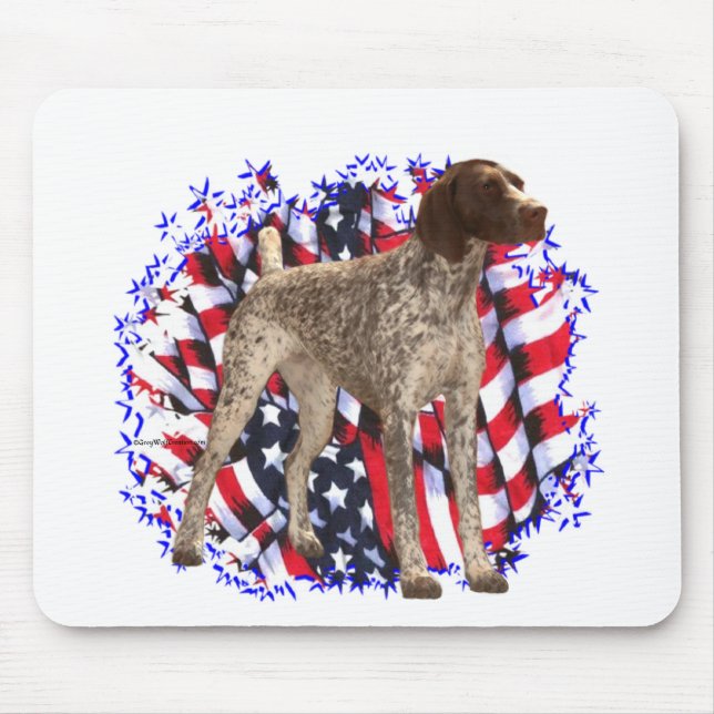 German Shorthaired Pointer Patriot Mouse Pad (Front)