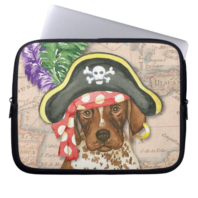German Shorthaired Pointer Pirate Laptop Sleeve (Front)