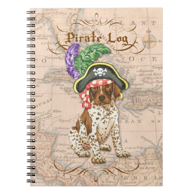 German Shorthaired Pointer Pirate Notebook (Front)