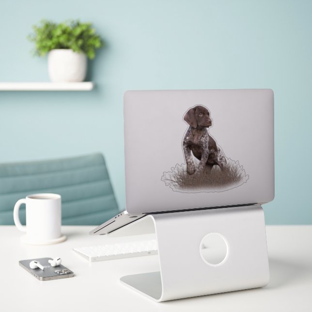 german shorthaired pointer puppy tapestry poster b (Laptop On Desk)