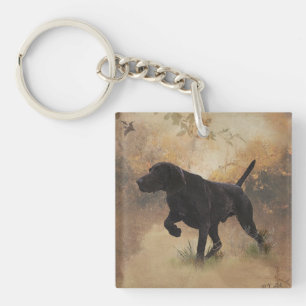 German Shorthaired Pointer ready to hunt Gift Box Key Ring