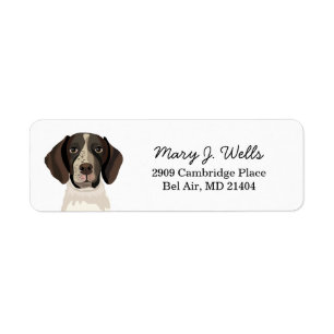 German Shorthaired Pointer Return Address Label