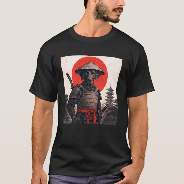 German Shorthaired Pointer Samurai Warrior Japanes T-Shirt (Front)
