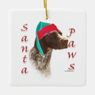 German Shorthaired Pointer Santa Paws Ceramic Ornament