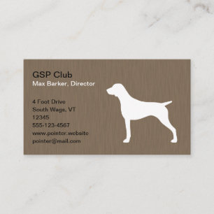 German Shorthaired Pointer Silhouette Business Card