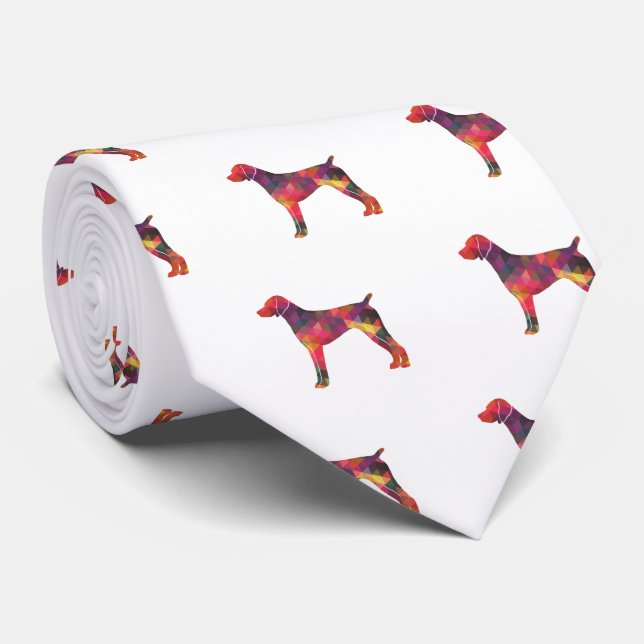 German Shorthaired Pointer Silhouette multi Tie (Rolled)