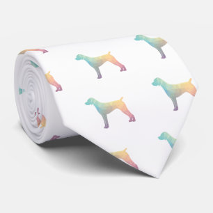 German Shorthaired Pointer Silhouette pastel Tie