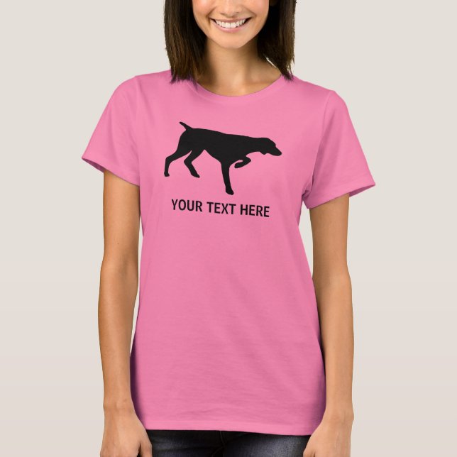 German Shorthaired Pointer silhouette T-Shirt (Front)