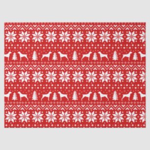 German Shorthaired Pointer Silhouettes Christmas Tissue Paper