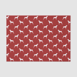 German Shorthaired Pointer Silhouettes Pattern Red Tissue Paper