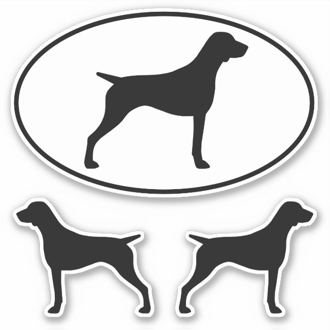 German Shorthaired Pointer Silhouettes Sticker Set (Front)