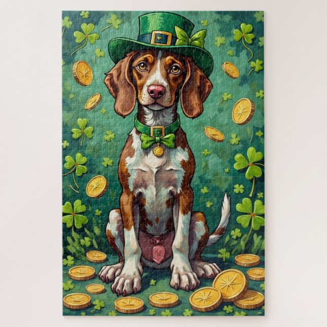 German Shorthaired Pointer St Patrick’s Day Jigsaw Puzzle (Vertical)