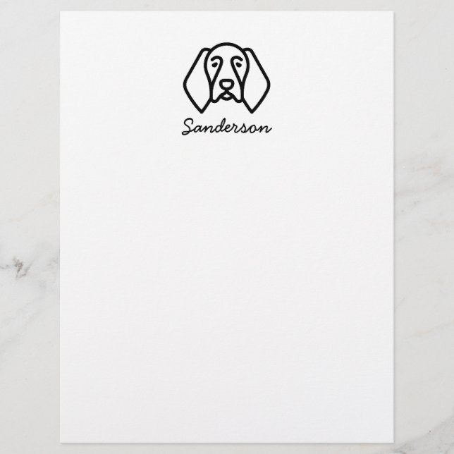 German Shorthaired Pointer Stationery Letterhead (Front)