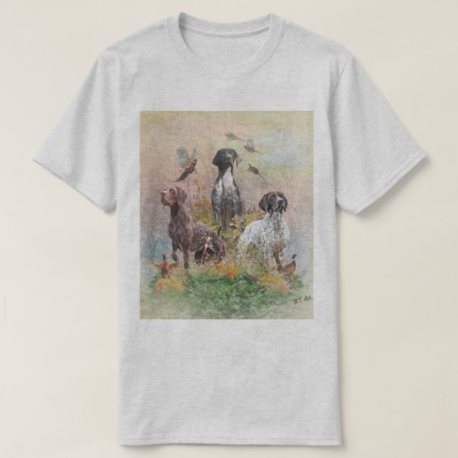 German Shorthaired Pointer  T-Shirt (Design Front)