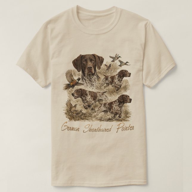 German Shorthaired Pointer  T-Shirt (Design Front)