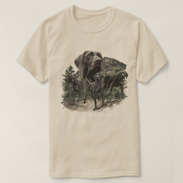 German Shorthaired Pointer  T-Shirt (Design Front)
