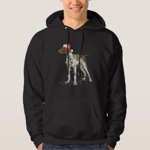 German Shorthaired Pointer Tangled In Christmas Li Hoodie