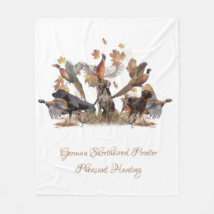 German Shorthaired Pointer Tapestry Outdoor Pillow Fleece Blanket