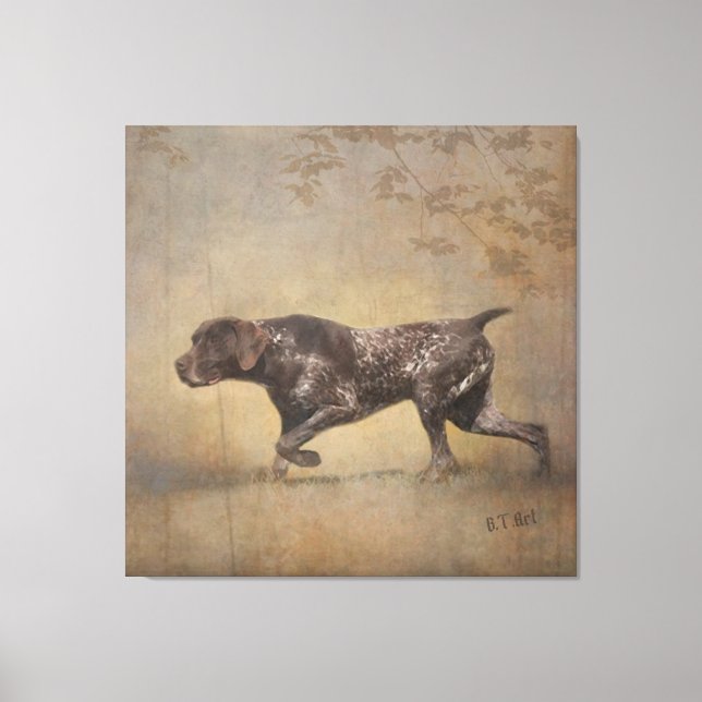 German Shorthaired Pointer Tapestry Poster Acrylic Canvas Print (Front)