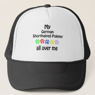 German Shorthaired Pointer Walks Design Trucker Hat