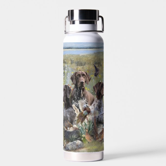German Shorthaired Pointer  Water Bottle (Back)