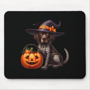 German Shorthaired Pointer Witches Halloween Mouse Pad