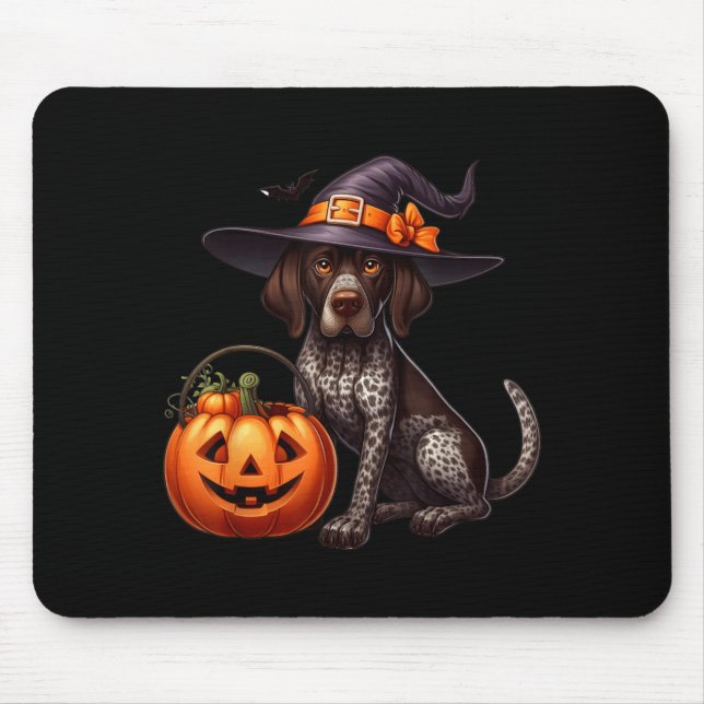German Shorthaired Pointer Witches Halloween Mouse Pad (Front)