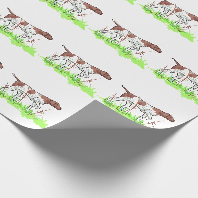 German Shorthaired Pointer Wrapping Paper (Corner)