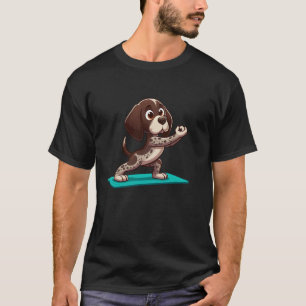 German Shorthaired Pointer Yoga Dog Funny Meditati T-Shirt