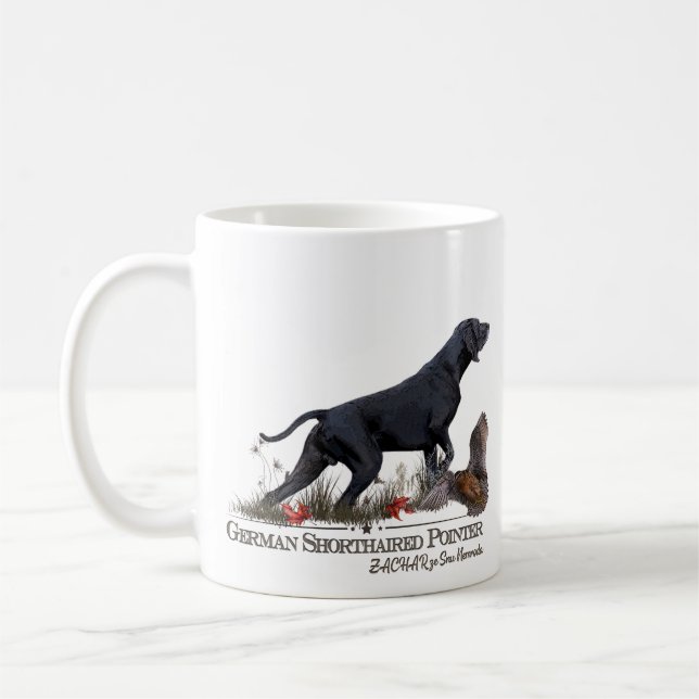 German Shorthaired Pointer, ZACHAR  Coffee Mug (Left)