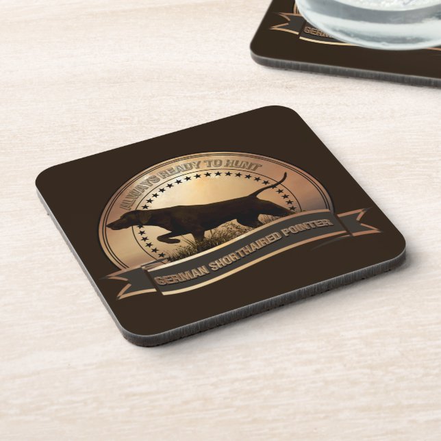 German Shorthaired Pointer, ZACHAR Tapestry Poster Coaster (Left Side)