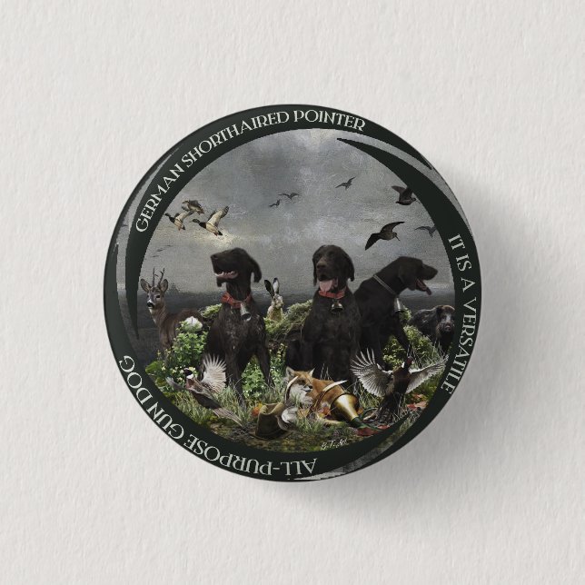 German Shorthaired Pointers 3 Cm Round Badge (Front)