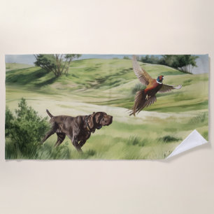 German Shorthaired Pointers Beach Towel