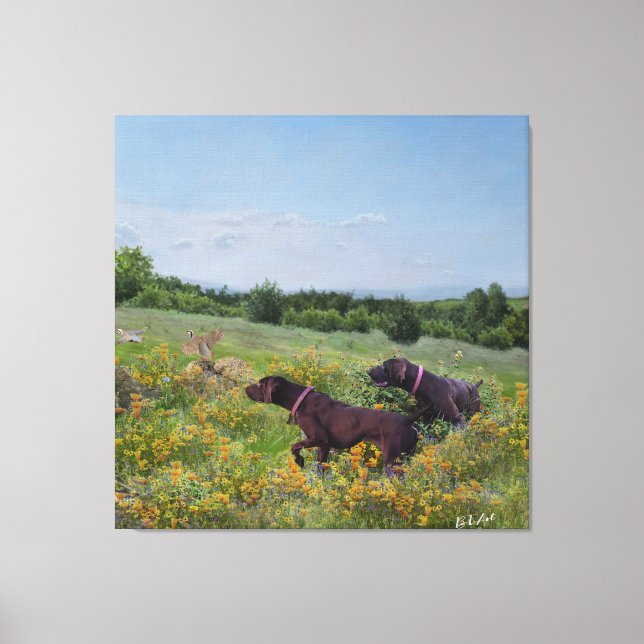 German Shorthaired Pointers    Canvas Print (Front)