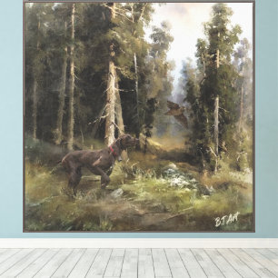 German Shorthaired Pointers Canvas Print
