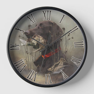 German Shorthaired Pointers Clock