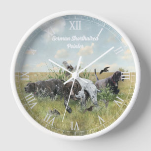 German Shorthaired Pointers Clock